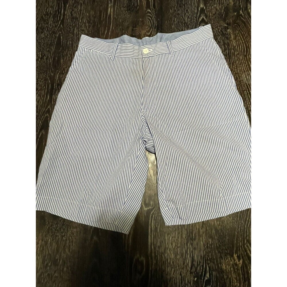 Polo Ralph Lauren Boys Chino Shorts Blue White Stripe Size 14